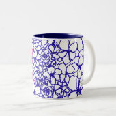 アロハ花のポスト・イットのコーヒー・マグがあって下さい ツートーンマグカップ (正面右)