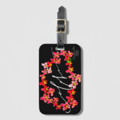 アロハ蘭のレイの荷物のラベル ラゲッジタグ (正面縦)