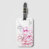 アロハ蘭の花の荷物のラベル ラゲッジタグ (正面縦)