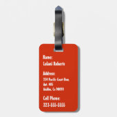 アロハ蜂蜜のハワイのフラ女の子ののど木 ラゲッジタグ (裏面縦)