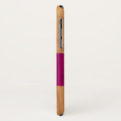 アロハ蜂蜜のハワイのフラ女の子のフェイクな木製バイオレット Case-Mate iPhoneケース (裏面/左)