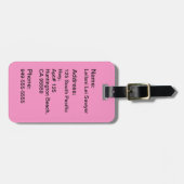 アロハ蜂蜜のフラ女の子のハイビスカスの荷物のラベル ラゲッジタグ (正面横)