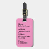 アロハ蜂蜜のフラ女の子のハイビスカスの荷物のラベル ラゲッジタグ (正面縦)