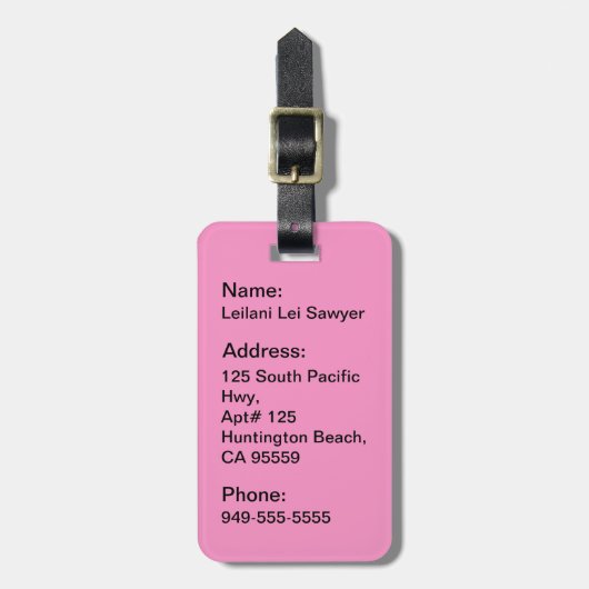 アロハ蜂蜜のフラ女の子のハイビスカスの荷物のラベル ラゲッジタグ (正面縦)