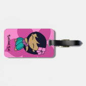 アロハ蜂蜜のフラ女の子のハイビスカスの荷物のラベル ラゲッジタグ (裏面横)