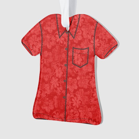 アロハ蜂蜜のMele Kalikimakaのハワイアンのアロハワイシャツ オーナメント (正面)