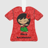 アロハ蜂蜜のMele Kalikimakaのハワイアンのアロハワイシャツ オーナメント (裏面)