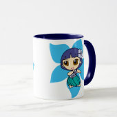 "アロハ蜂蜜"のフラ女の子の信号器のマグ マグカップ (正面右)
