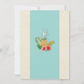 アロハ誕生会の水のアロハパイナップル招待 招待状 (裏面)