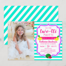 アロハ誕生日ルアウ（ハワイ式宴会）トロピカルフォトツーッティフルッティ 招待状