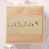 アロハ語の看板ビーチ砂 ラベル (インサイチュ)