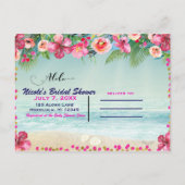 アロハ金ゴールド熱帯ビーチハイビスカスザデイト 案内ポストカード (裏面)