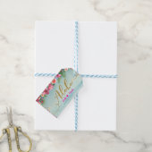 アロハ金ゴールド熱帯ビーチハイビスカスフローラ ギフトタグ (より糸つき)