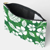 アロハ金曜日模様（緑） アクセサリーポーチ (見開き)