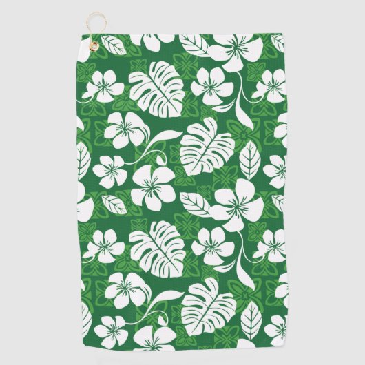 アロハ金曜日（緑） ゴルフタオル (正面)