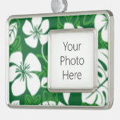 アロハ金曜日（緑） シルバープレートフレームオーナメント (左)