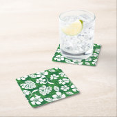 アロハ金曜日（緑） スクエアペーパーコースター (インサイチュ)
