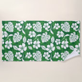 アロハ金曜日（緑） ビーチタオル (正面)