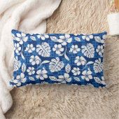 アロハ金曜日（青） ランバークッション (ブランケット)