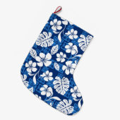 アロハ金曜日（青） ラージクリスマスストッキング (正面 (吊り時))