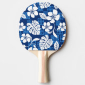 アロハ金曜日（青） 卓球ラケット (正面)