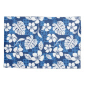 アロハ金曜日（青） 枕カバー (裏面-左)