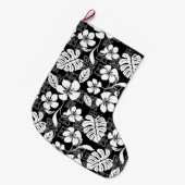 アロハ金曜日（黒） ラージクリスマスストッキング (正面 (吊り時))