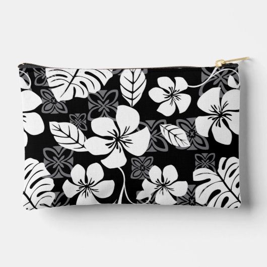 アロハ金曜模様（黒） アクセサリーポーチ (裏面)