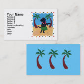 アロハ黒いラブラドールの点 名刺 (正面/裏面)