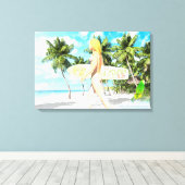 アロハ01キャンバス印刷 キャンバスプリント (インサイチュ (ウッドフロア))