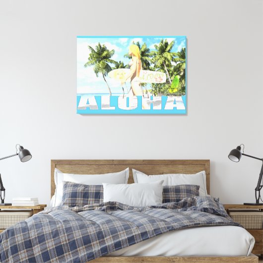 アロハ01 キャンバスプリント (インサイチュ (寝室))