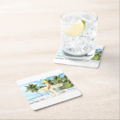 アロハ01 スクエアペーパーコースター (インサイチュ)