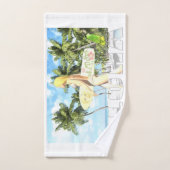 アロハ01 バスタオルセット (ハンドタオル)