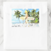 アロハ01 長方形シール (バッグ)