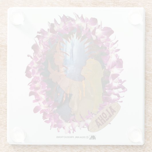 アロハ10 ガラスコースター (裏面)