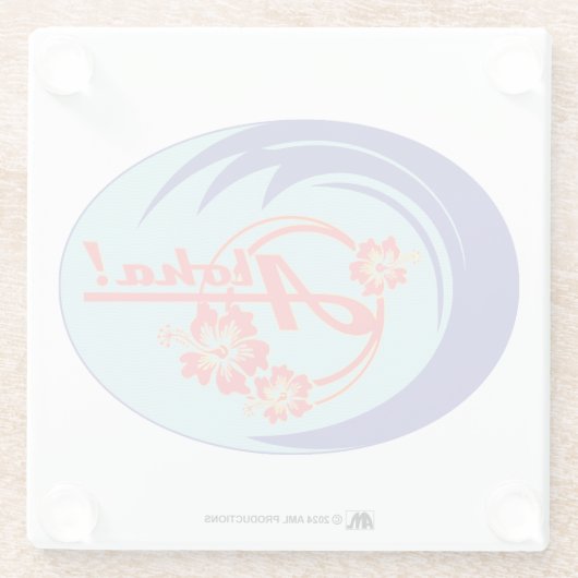 アロハ2ロゴ ガラスコースター (裏面)