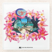 アロハ2 12 ガラスコースター (正面)