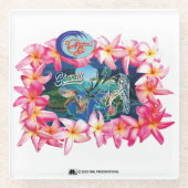 アロハ2 8 ガラスコースター (正面)