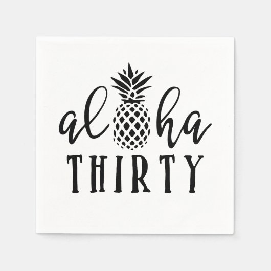 アロハ30歳 スタンダードカクテルナプキン (正面)