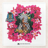 アロハ3 2 ガラスコースター (正面)