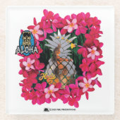 アロハ3 3 ガラスコースター (正面)