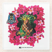 アロハ3 4 ガラスコースター (正面)