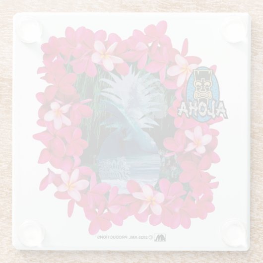 アロハ3 8 ガラスコースター (裏面)