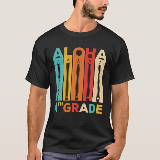 アロハ4年生 – 学校ハワイアン1日目 Tシャツ (正面)