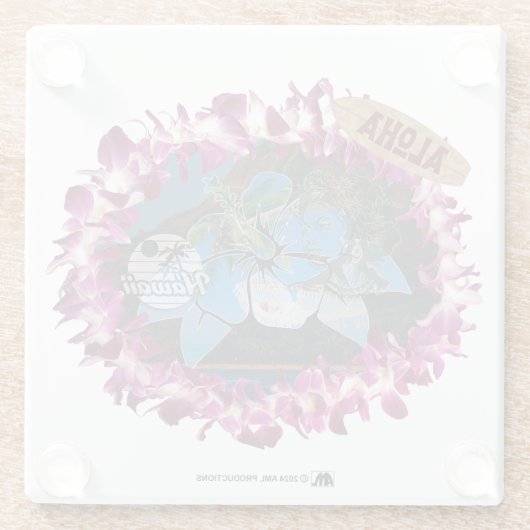 アロハ40 ガラスコースター (裏面)