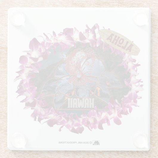 アロハ42 ガラスコースター (裏面)