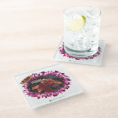 アロハ45バージョン1 ガラスコースター (アングル)