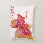 アロハ|のハワイのハイビスカスの花 アクセントクッション (裏面(縦))