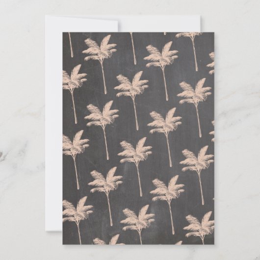 アロハ ウェディング アニバーサリー トロピカル チョーク 招待状 (裏面)