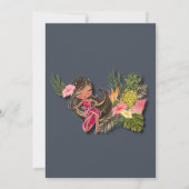 アロハ グリッター ウェディング シャワー 招待状 (裏面)